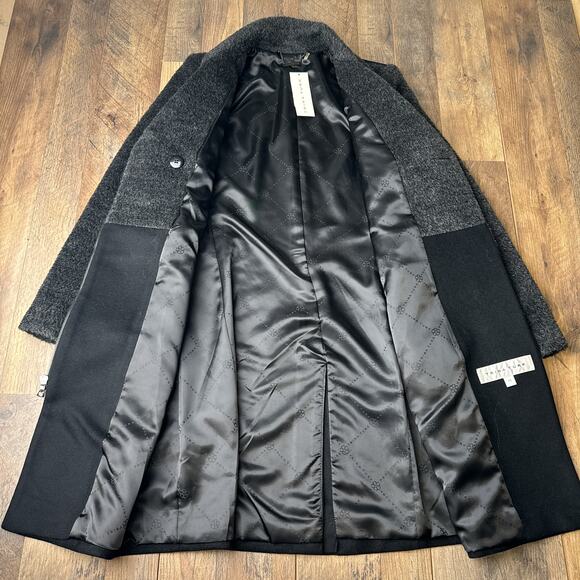 Trina Turk Coat Women's Size 10 Gray Wool Alpaca Lambswool Full Zip NWT‎ 5712 - Picture 3 of 15